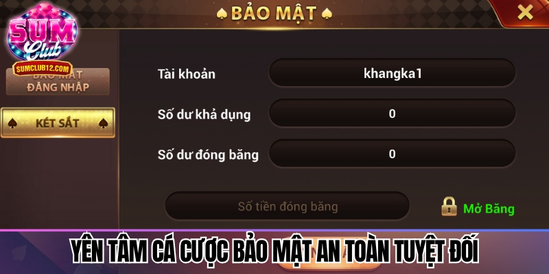 Yên tâm đặt cược an toàn tuyệt đối